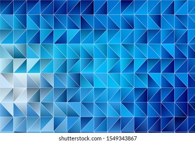 Light BLUE vector shining triangular background. Modern abstract illustration with triangles. A completely new design for your leaflet.
