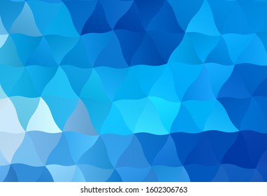 Light BLUE vector shining triangular layout. Shining colorful illustration with triangles. Textured pattern for your backgrounds.