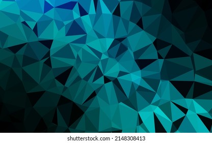 Light BLUE vector shining triangular background. A completely new color illustration in a vague style. Triangular pattern for your business design.