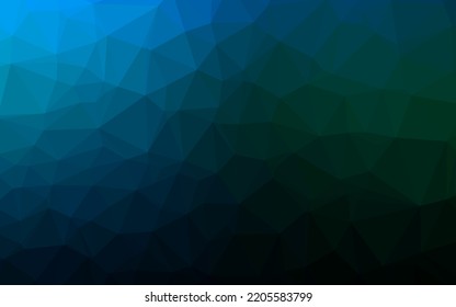 Light BLUE vector shining triangular pattern. Shining illustration, which consist of triangles. New texture for your design.