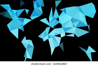 Light BLUE vector shining triangular template. An elegant bright illustration with gradient. Completely new design for your business.
