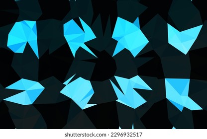 Light BLUE vector shining triangular template. Shining illustration, which consist of triangles. Brand new style for your business design.