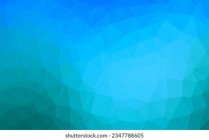 Light BLUE vector shining triangular template. A vague abstract illustration with gradient. Template for a cell phone background.