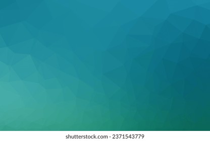 Light BLUE vector shining triangular template. Triangular geometric sample with gradient.  Elegant pattern for a brand book.