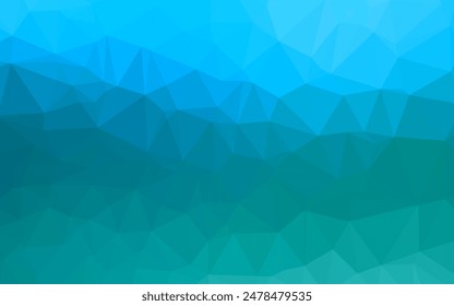 Light BLUE vector shining triangular pattern. Shining illustration, which consist of triangles. Completely new design for your business.