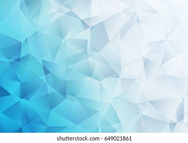 Light BLUE vector shining triangular background. Colorful illustration in abstract style with gradient. The polygonal design can be used for your web site.