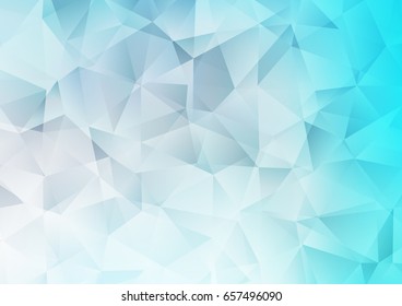 Light BLUE vector shining triangular template. A completely new color illustration in a vague style. The textured pattern can be used for background.