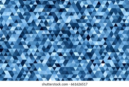 Light BLUE vector shining triangular pattern. Geometric illustration in Origami style with gradient.  The best triangular design for your business.