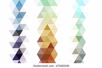 Light BLUE vector shining triangular pattern. Brand-new colored illustration in blurry style with gradient. The template can be used as a background for cell phones.