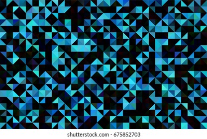 Light BLUE vector shining triangular pattern. A sample with polygonal shapes. Triangular pattern for your business design.