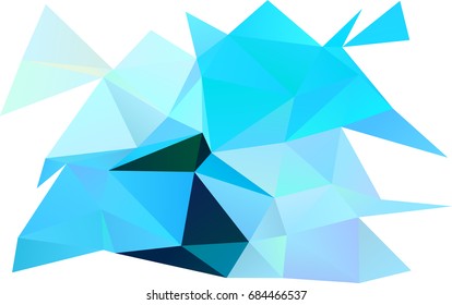 Light BLUE vector shining triangular background. Glitter abstract illustration with an elegant design. The polygonal design can be used for your web site.