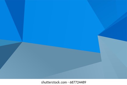 Light BLUE vector shining triangular template. Creative illustration in halftone style with gradient. The best triangular design for your business.