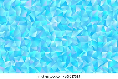 Light BLUE vector shining triangular pattern. A vague abstract illustration with gradient. Brand-new design for your business.
