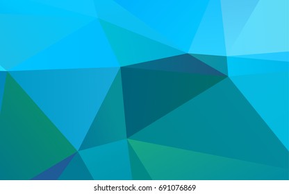 Light BLUE vector shining triangular background. A vague abstract illustration with gradient. The best triangular design for your business.