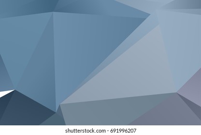 Light BLUE vector shining triangular pattern. Shining illustration, which consist of triangles. The completely new template can be used for your brand book.