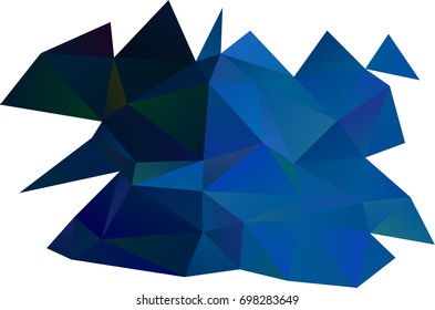 Light BLUE vector shining triangular pattern. Creative geometric illustration in Origami style with gradient. Brand-new design for your business.