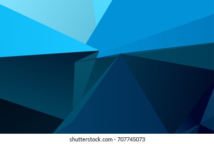 Light BLUE vector shining triangular pattern. Creative illustration in halftone style with gradient. Brand-new style for your business design.