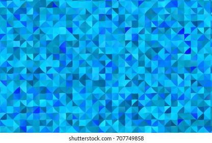 Light BLUE vector shining triangular pattern. 