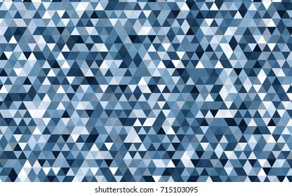 Light BLUE vector shining triangular background. Triangular geometric sample with gradient.  The completely new template can be used for your brand book.