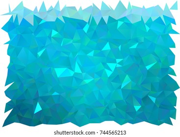 Light BLUE vector shining triangular background. Shining illustration, which consist of triangles. A completely new template for your business design.
