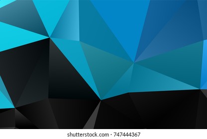 Light BLUE vector shining triangular background. Colorful abstract illustration with gradient. The best triangular design for your business.