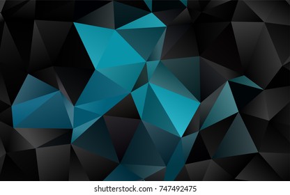 Light BLUE vector shining triangular pattern. Glitter abstract illustration with an elegant design. The best triangular design for your business.