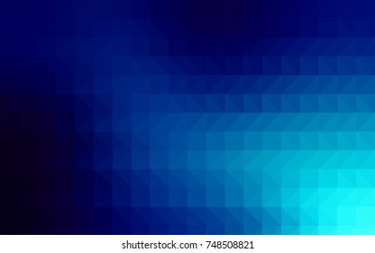 Light BLUE vector shining triangular background. Triangular geometric sample with gradient.  A completely new design for your business.
