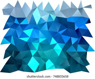 Light BLUE vector shining triangular pattern. Geometric illustration in Origami style with gradient.  The elegant pattern can be used as part of a brand book.