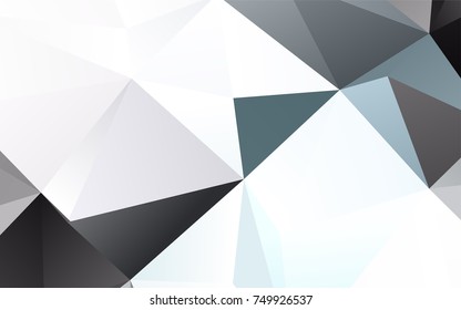 Light BLUE vector shining triangular background. Colorful abstract illustration with gradient. The completely new template can be used for your brand book.