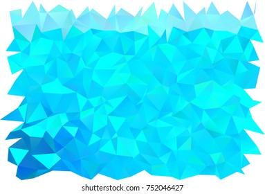 Light BLUE vector shining triangular background. A vague abstract illustration with gradient. A completely new template for your business design.