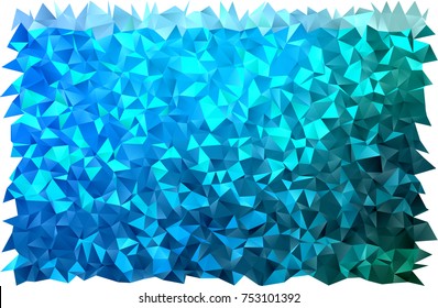 Light BLUE vector shining triangular background. Creative illustration in halftone style with gradient. The template can be used as a background for cell phones.
