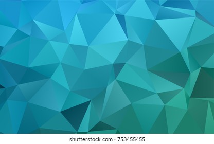 Light BLUE vector shining triangular pattern. A vague abstract illustration with gradient. Brand-new design for your business.