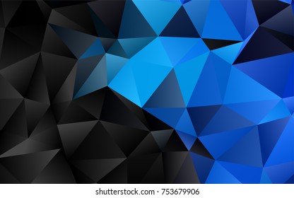 Light BLUE vector shining triangular template. Creative geometric illustration in Origami style with gradient. The elegant pattern can be used as part of a brand book.