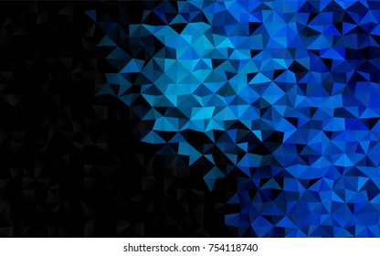 Light BLUE vector shining triangular pattern. An elegant bright illustration with gradient. Brand-new design for your business.