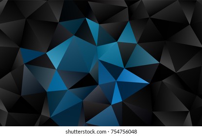 Light BLUE vector shining triangular pattern. Brand-new colored illustration in blurry style with gradient. A completely new design for your business.