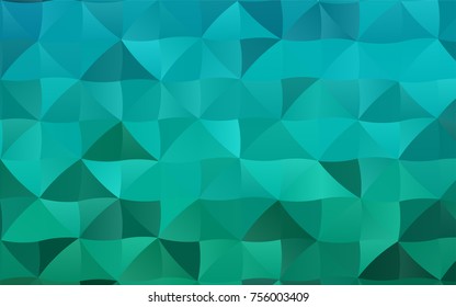 Light BLUE vector shining triangular pattern. Creative geometric illustration in Origami style with gradient. The elegant pattern can be used as part of a brand book.