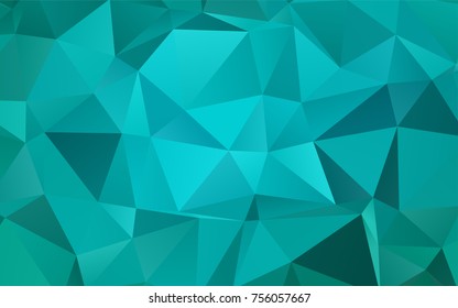 Light BLUE vector shining triangular background. Creative geometric illustration in Origami style with gradient. The textured pattern can be used for background.
