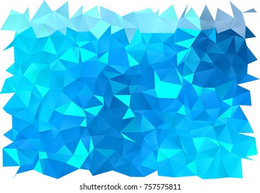 Light BLUE vector shining triangular pattern. Triangular geometric sample with gradient.  The best triangular design for your business.