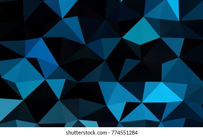 Light BLUE vector shining triangular pattern. Shining colored illustration in a brand-new style. The completely new template can be used for your brand book.