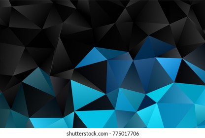 Light BLUE vector shining triangular background. A vague abstract illustration with gradient. The elegant pattern can be used as part of a brand book.