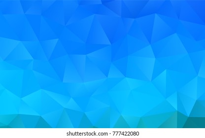 Light BLUE vector shining triangular background. Colorful illustration in abstract style with gradient. The elegant pattern can be used as part of a brand book.