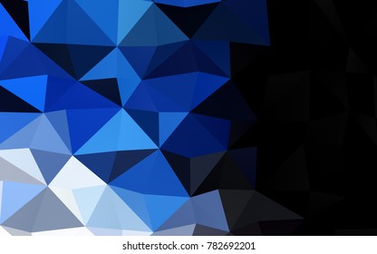 Light BLUE vector shining triangular template. A vague abstract illustration with gradient. The elegant pattern can be used as part of a brand book.