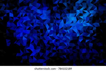 Light BLUE vector shining triangular pattern. A vague abstract illustration with gradient. A completely new template for your business design.