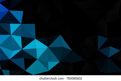 Light BLUE vector shining triangular background. Creative illustration in halftone style with gradient. A completely new design for your business.