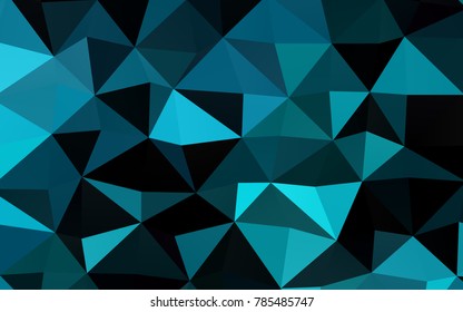 Light BLUE vector shining triangular pattern. Colorful abstract illustration with gradient. The best triangular design for your business.