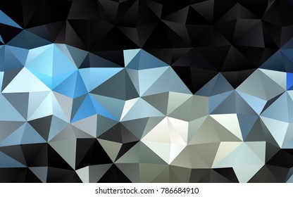 Light BLUE vector shining triangular pattern. Shining colored illustration in a brand-new style. The template can be used as a background for cell phones.