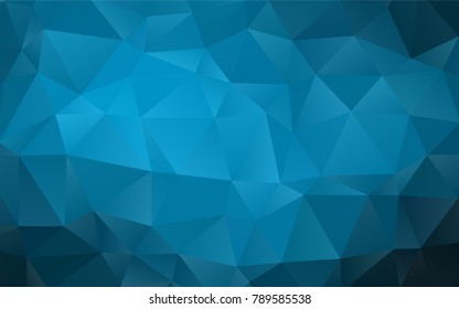Light BLUE vector shining triangular template. Creative illustration in halftone style with gradient. Brand-new design for your business.