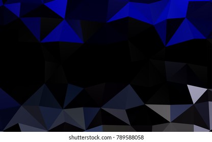 Light BLUE vector shining triangular template. Triangular geometric sample with gradient.  A completely new design for your business.