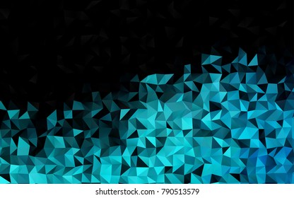 Light BLUE vector shining triangular pattern. A sample with polygonal shapes. Brand-new design for your business.
