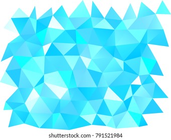 Light BLUE vector shining triangular background. A completely new color illustration in a vague style. The template can be used as a background for cell phones.
